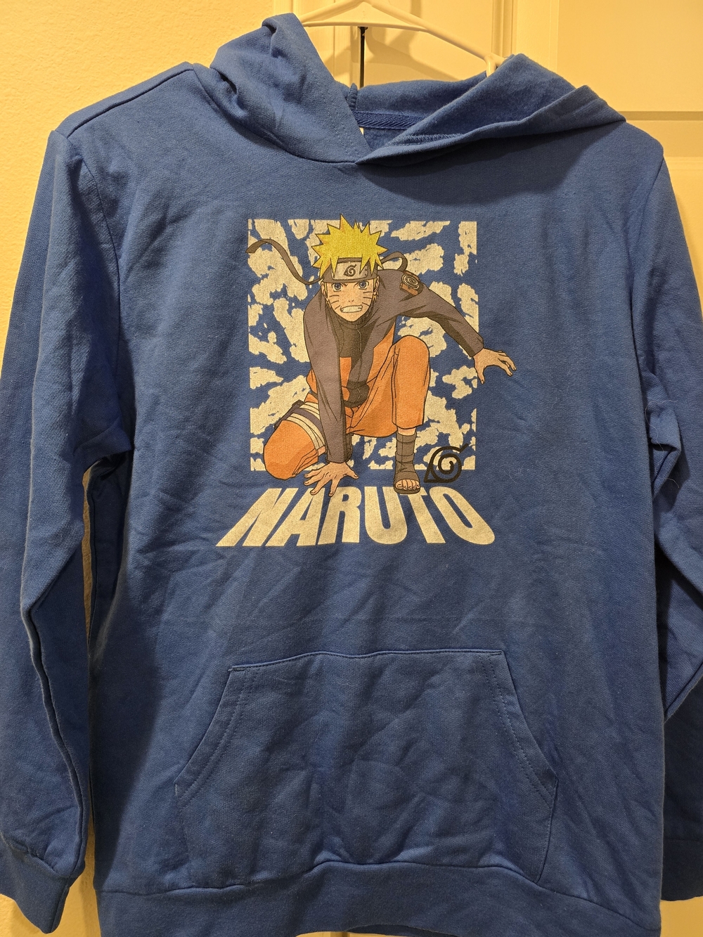 Naruto Blue Graphic Hoodie with Front Pocket